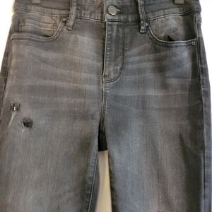 White House Black Market Distressed Black Women's Skinny Jeans Size 0